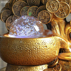 Gold Money Tree Water Fountain Ornaments - Puritific