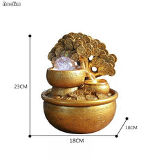 Gold Money Tree Water Fountain Ornaments - Puritific