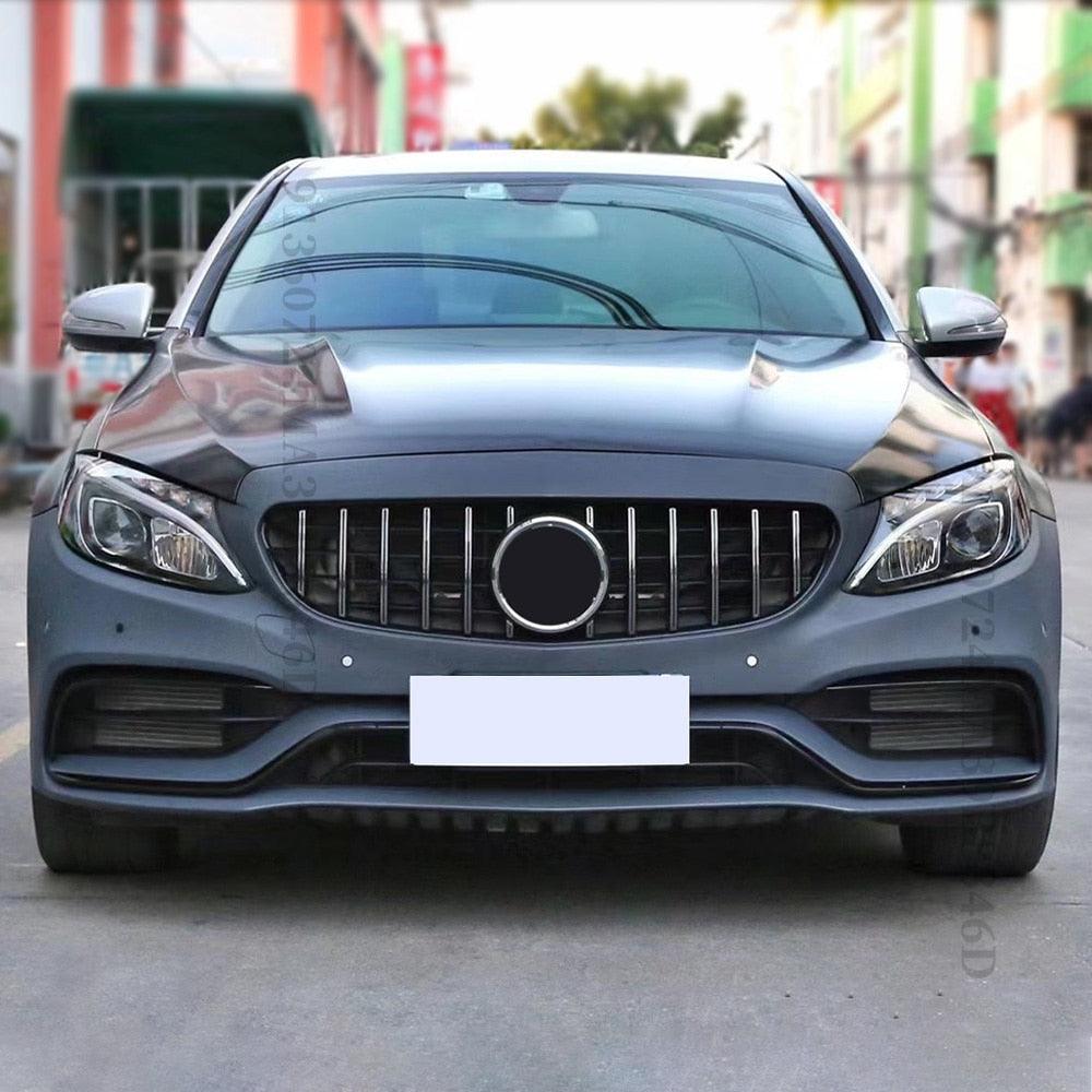 GT GTR Diamond Front Inlet Grille Bumper Grill Mesh For Mercedes W205 C205 S205 C43 AMG Benz C 2014-2021 C200 C260 C250 180 C300 - Puritific