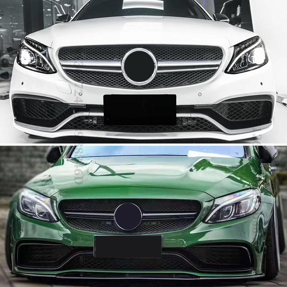 GT GTR Diamond Front Inlet Grille Bumper Grill Mesh For Mercedes W205 C205 S205 C43 AMG Benz C 2014-2021 C200 C260 C250 180 C300 - Puritific