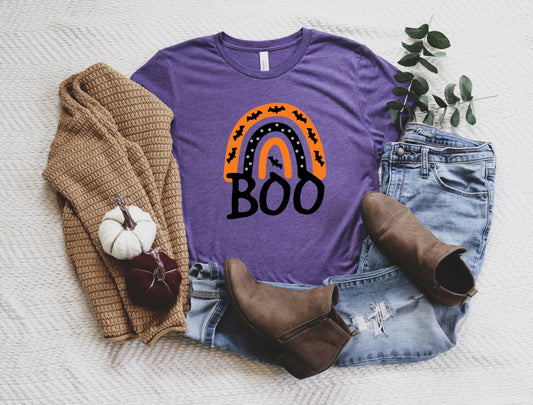 Halloween Boo Shirt, Gnomes Halloween Rainbow shirt - Puritific