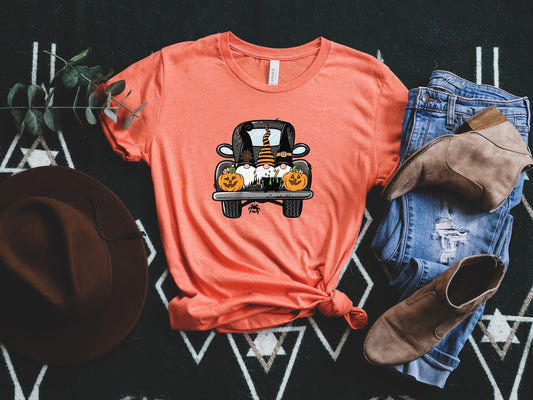 Halloween Truck Shirt, Halloween Gnomes Shirt - Puritific