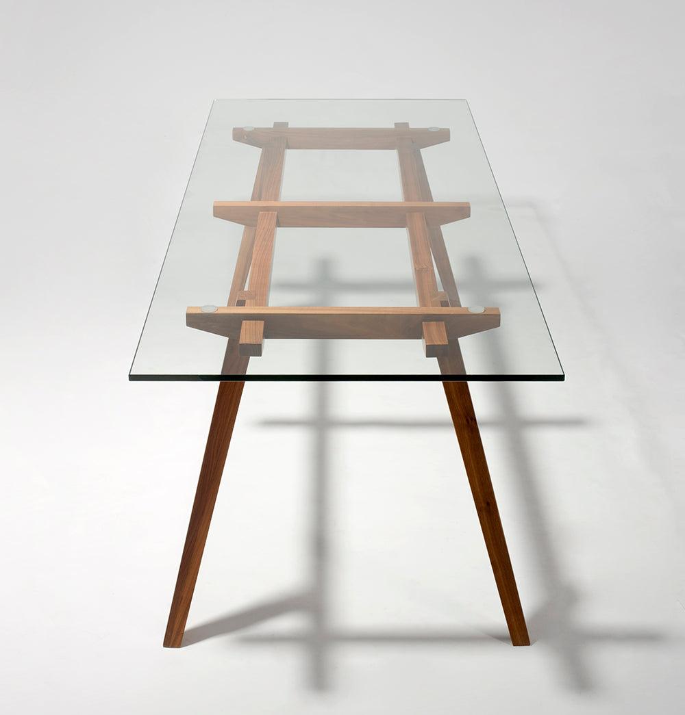 Harald Modern Dining Table - Glass & Wood-3