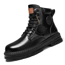 High Top Boots Men's Leather Shoes - Puritific