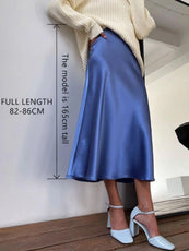 High Waisted Silk Skirt - Puritific