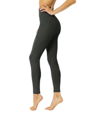 High Waisted Yoga Leggings - Slate Grey - Puritific