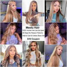 Honey Blonde Brown Lace Front Human Hair Wig - Puritific