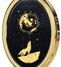 I Love You to the Moon and Back Necklace 24k Gold Inscribed on Onyx - Puritific