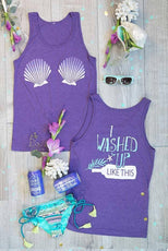 I Washed Up Like This Mermaid | Shell Yeah Beaches! Tank Tops - Puritific