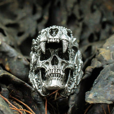 Indian Jaguar Warrior Skull Ring - Puritific