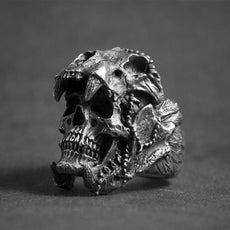 Indian Jaguar Warrior Skull Ring - Puritific