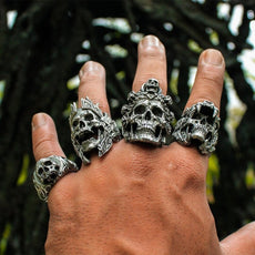 Indian Jaguar Warrior Skull Ring - Puritific