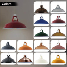 Industrial Style Barn Slotted Lamp Shade Metal White Ceiling Pendant Light Shade~1078-2