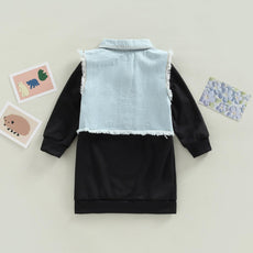 Infant Dress + Waistcoat, Long Sleeve Set - Puritific