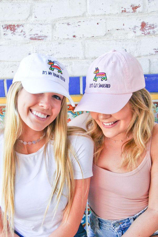 It's My Final Fiesta | Let's Get Smashed - Embroidered Bachelorette Party Dad Hats - Puritific