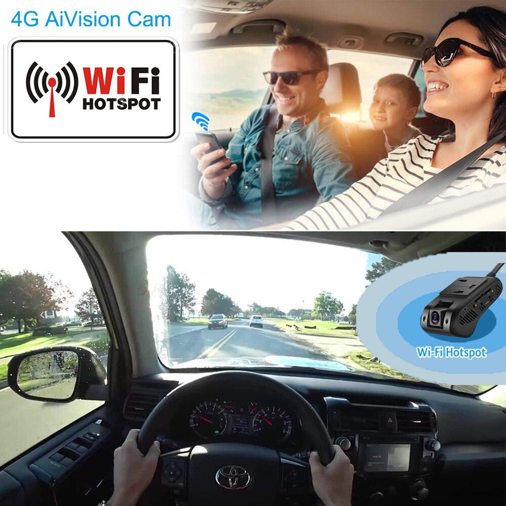 JIMIMAX JC400 Dashcam Front and Rear 4G WIFI Hotspot Inside Camera - Puritific