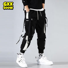 Joggers Men Ribbons Cargo Pants - Puritific