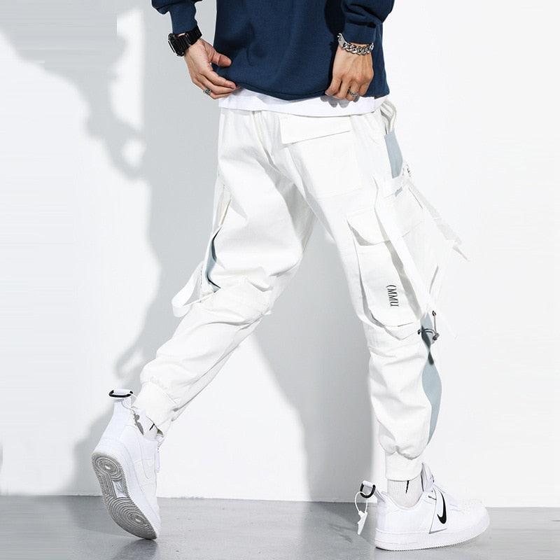 Joggers Men Ribbons Cargo Pants - Puritific