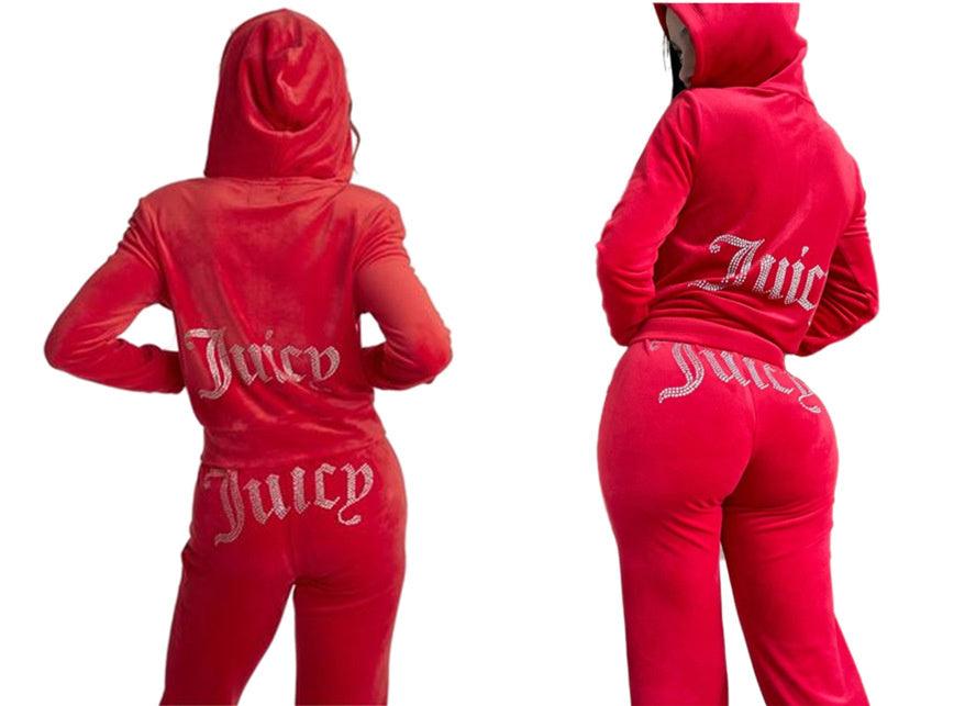 Juicy Sweatshirt and Pants with Diamonds - Puritific