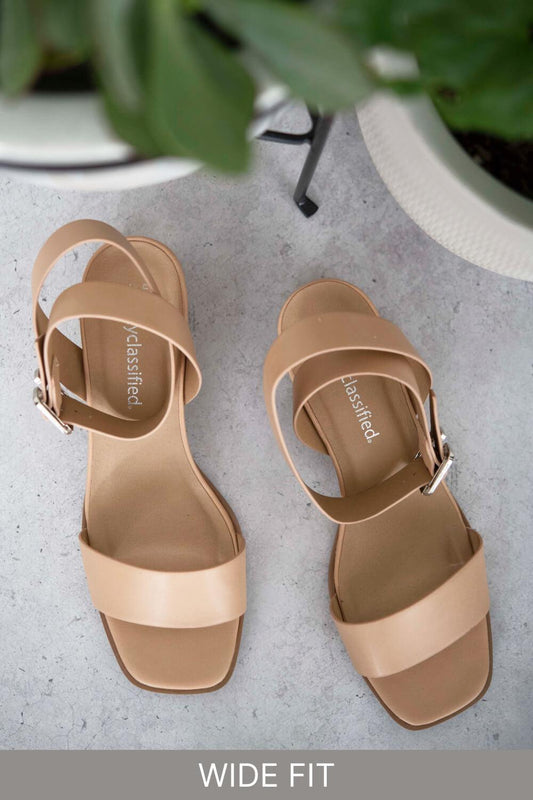 Keep It On The Low Block Heel Sandals - Puritific