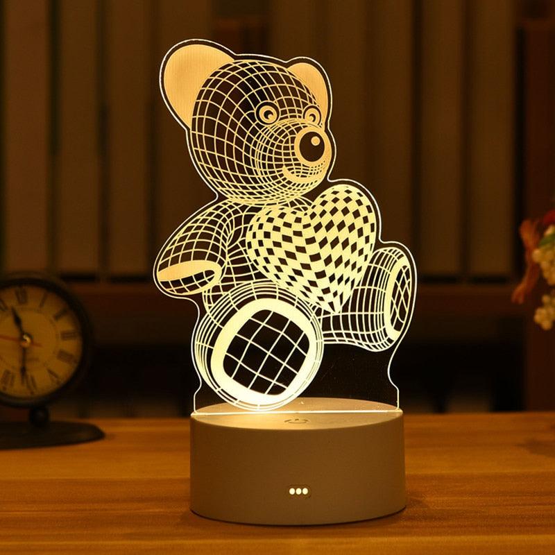 Kids 3D LED Creative Night Lamp - Puritific