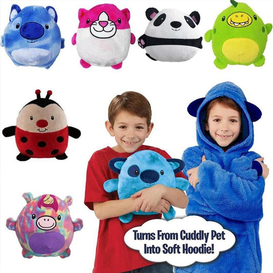 Kids Pets Blanket Hoodie Soft Plush - Puritific