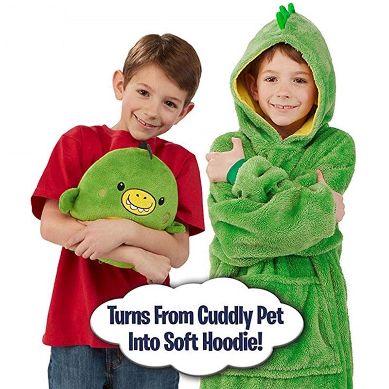 Kids Pets Blanket Hoodie Soft Plush - Puritific