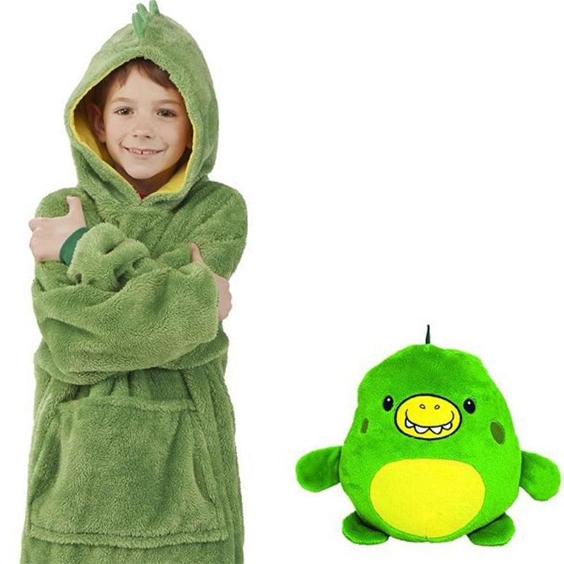 Kids Pets Blanket Hoodie Soft Plush - Puritific