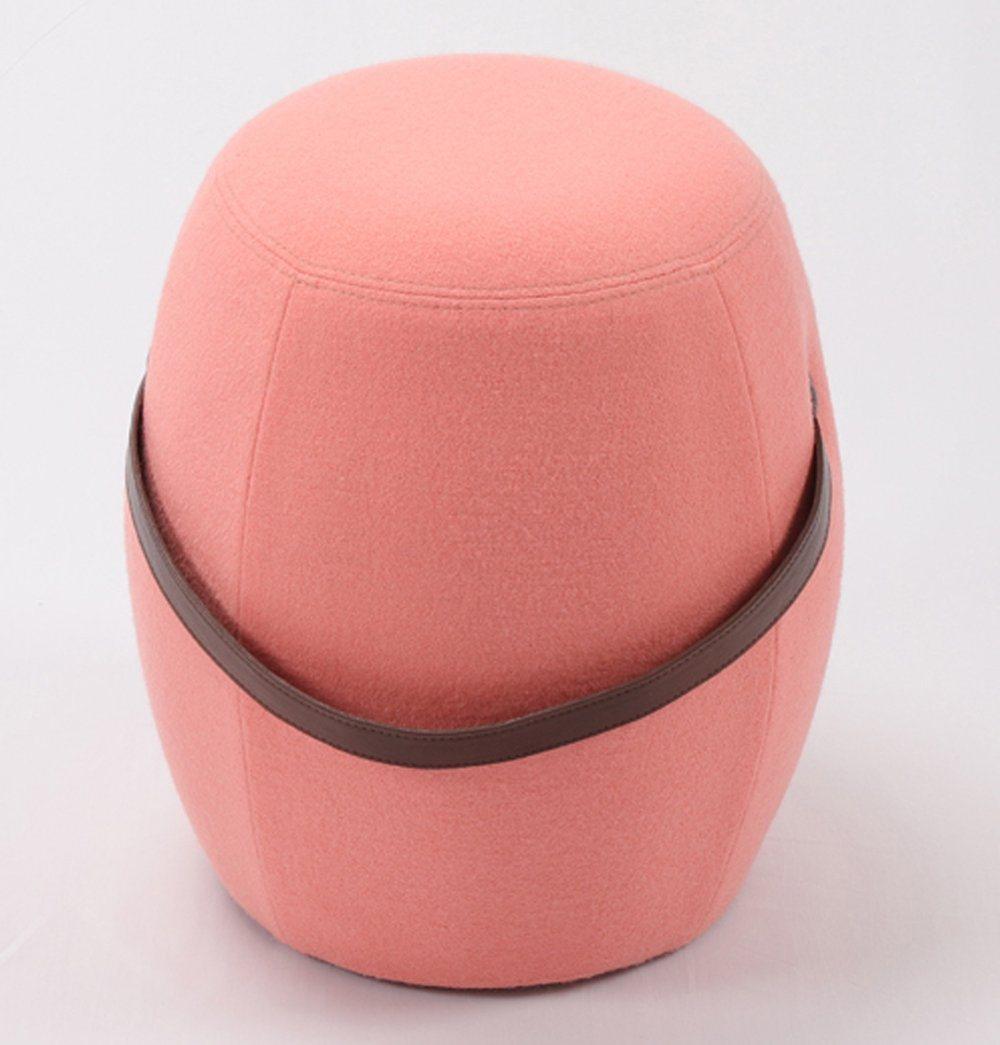 Kiley Handmade Pouf/Stool - Pink-1