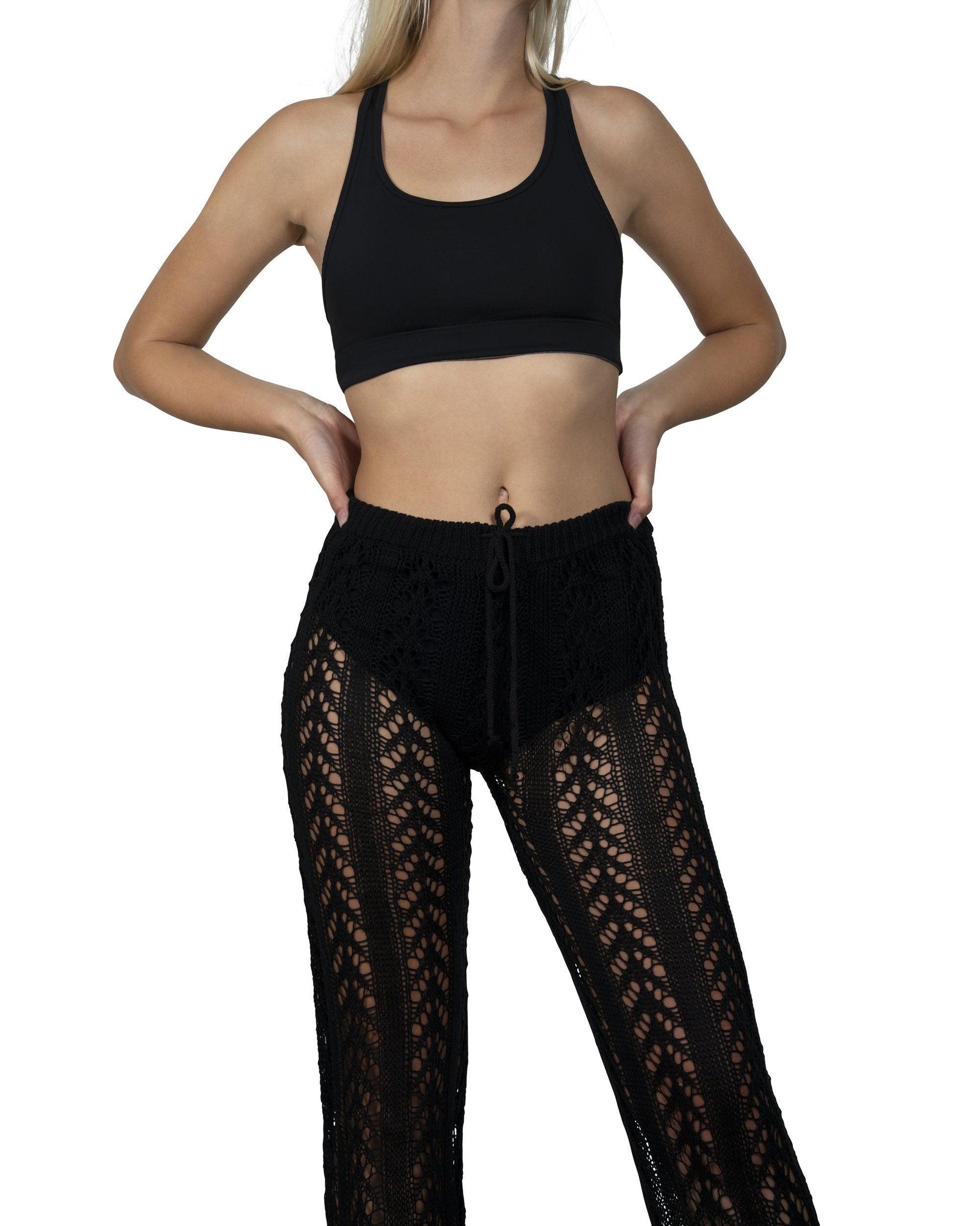 Kimridge Crochet Pant - Black - Puritific