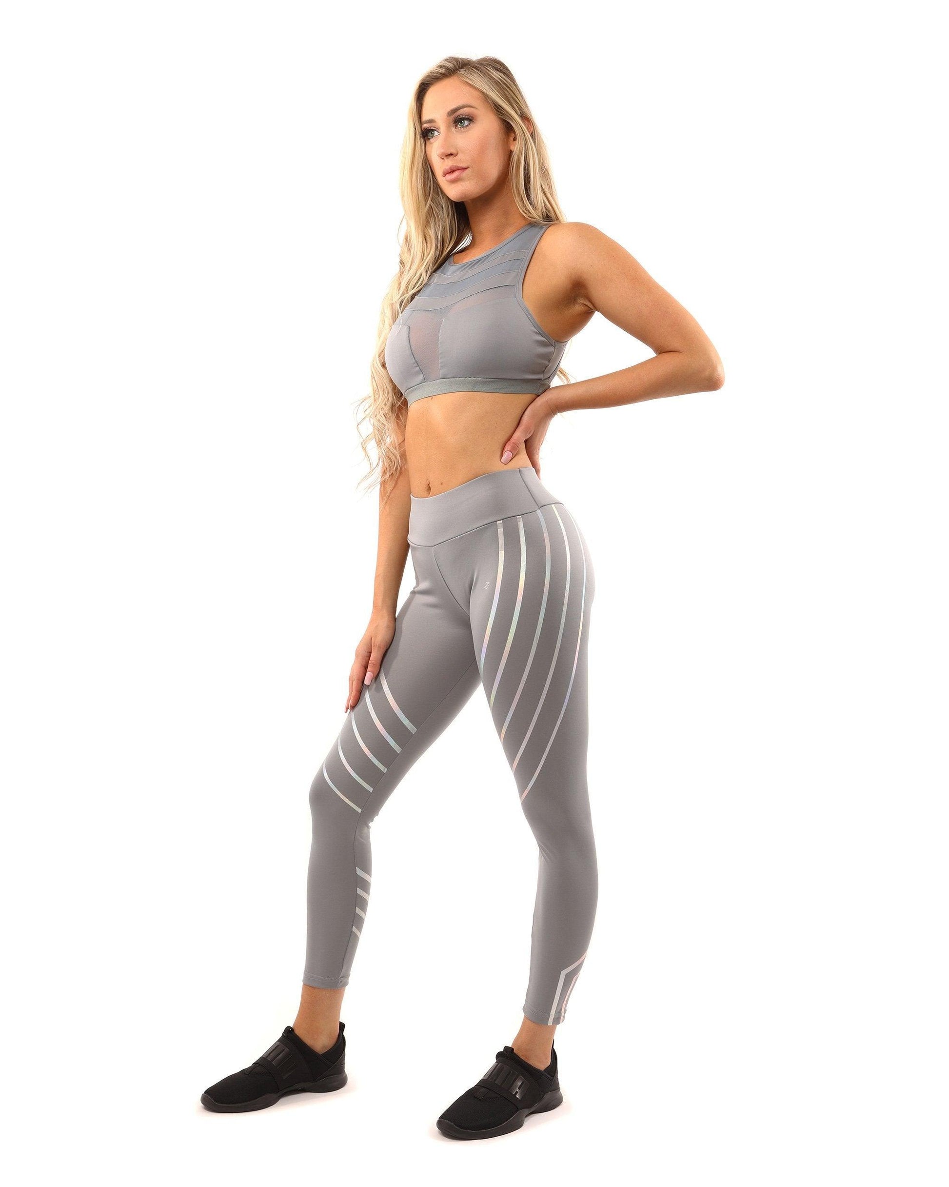 Laguna Set - Leggings & Sports Bra - Grey - Puritific