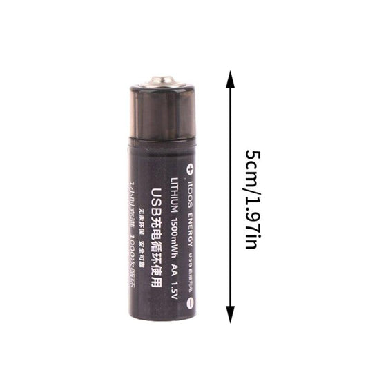 Large Capacity 1.5V AA 1500mAh USB Rechargeable AA Batteries - Puritific