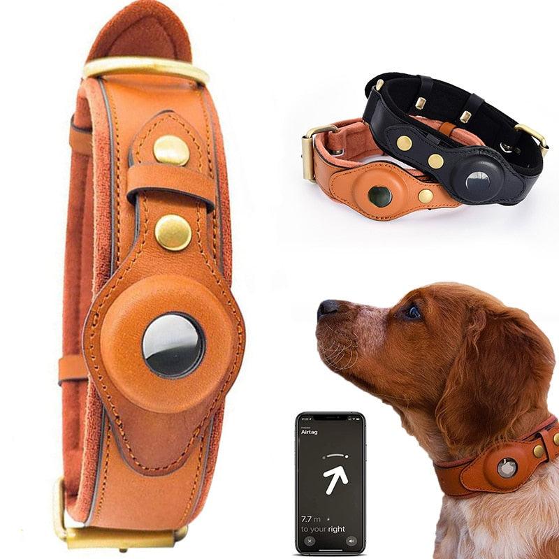 Leather Anti-Lost Dog Collar - Puritific