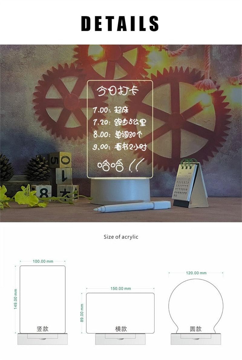 LED Note Board Acrylic Light - Puritific