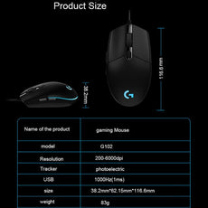 Logitech G102 Optical Gaming Mouse - Puritific