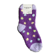 Long Dotted Fluffy Socks-4