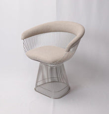 Lovise Wire Dining Chair - Stainless Steel Frame & Light Grey Wool/Cashmere-1