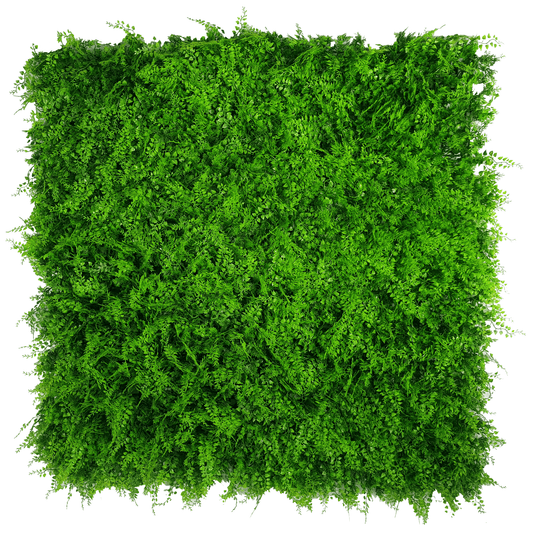 Lush Fern Artificial Green Wall 40" x 40" 11SQ FT UV Resistant - Puritific