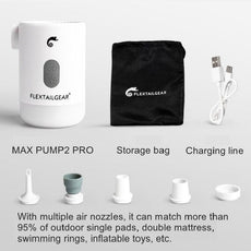 Max Pump 2 Pro 4-in-1 Portable Mini Air Pump Electric Inflator USB Charging Sleeping Pad Camping Mattress Packraft - Puritific