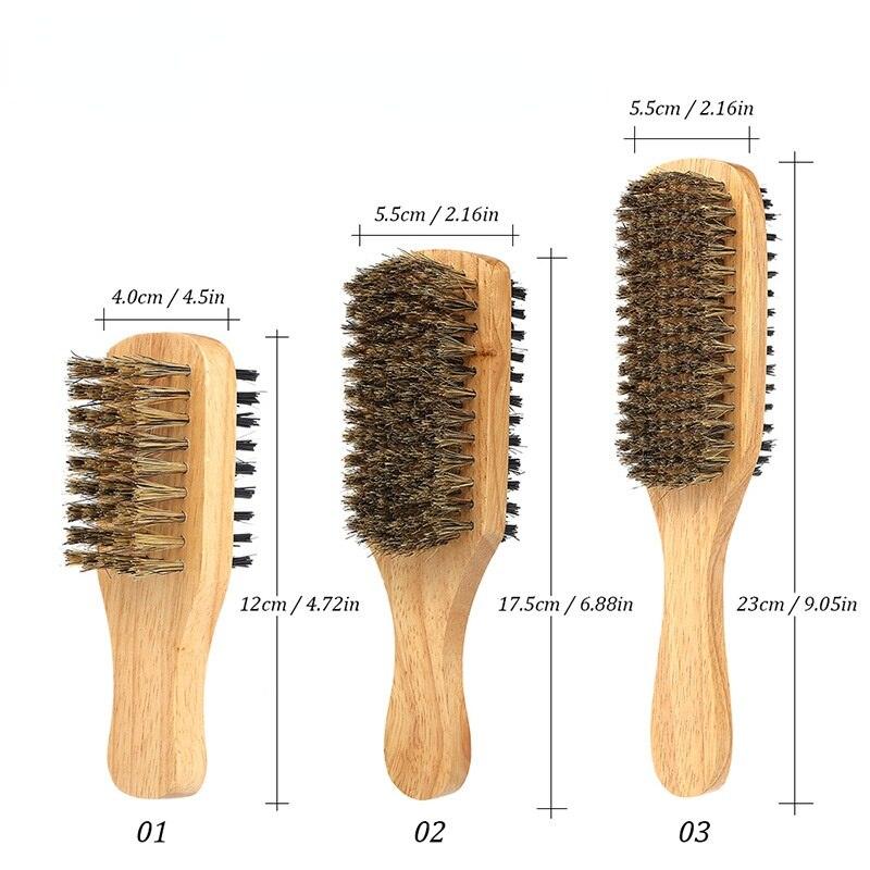 Men Boar Bristle Wooden Hair Brush - Puritific