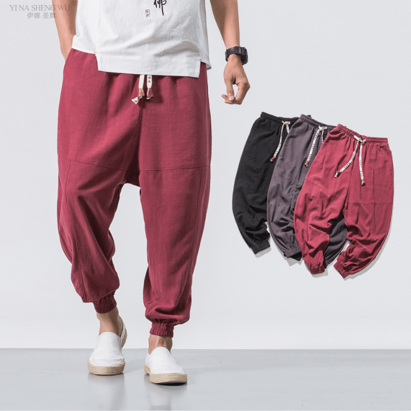 Men Kimono Haori Trousers - Puritific