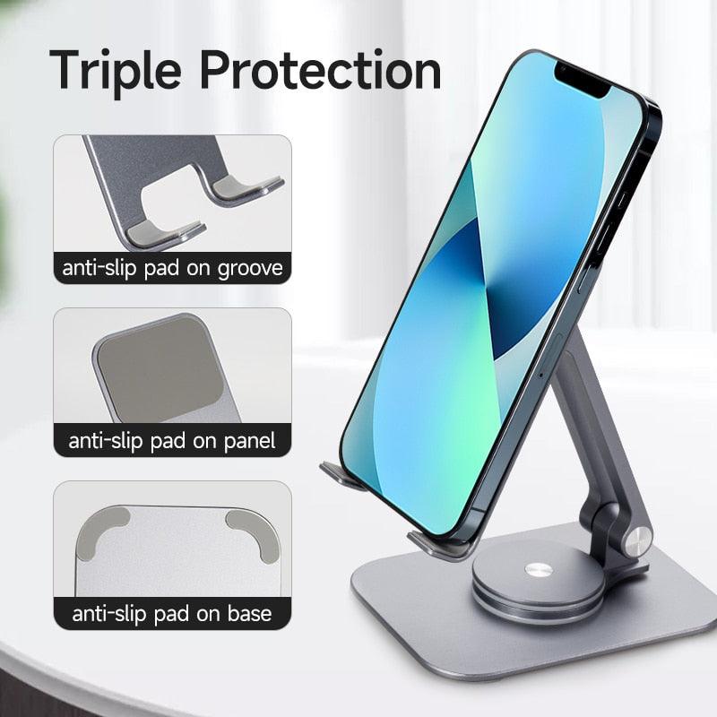 Metal Cell Phone Holder Stand 360° Rotation - Puritific