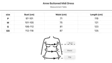 Midi Dress with Buttons Anne - Puritific