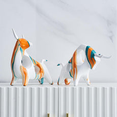 Modern Art Graffiti Cow Figurines - Puritific