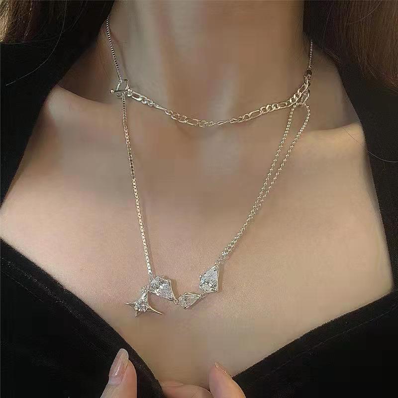 Multilayer Water Drop Crystal Necklace - Puritific