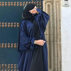 Musulmane Abaya Elegant Satin Dress - Puritific