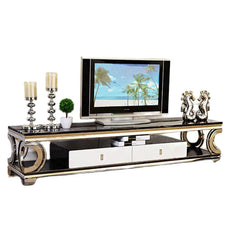 Natural marble Stainless steel TV Stand - Puritific