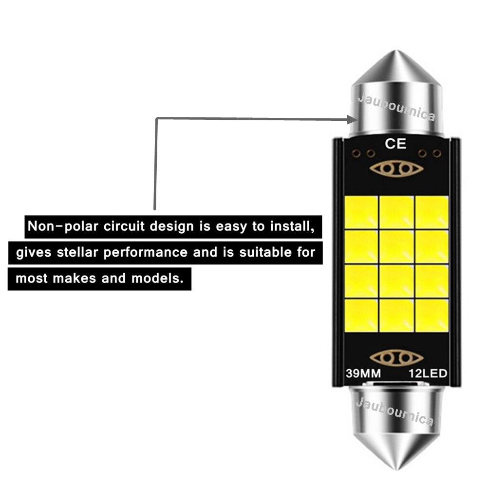 New Festoon 31mm 36mm 39mm 41mm LED Bulb C5W C10W C3W Super Bright Car Dome Light Canbus Auto Interior Reading Lamps White 12V - Puritific