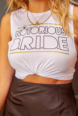 Notorious Bride | Big Poppa - Funny 90's Hip Hop Bachelorette Party Flowy Muscle Tank Tops - Puritific