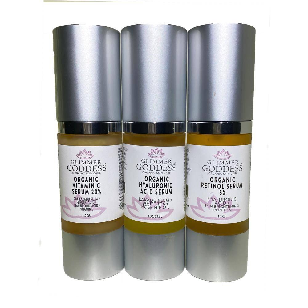 Organic Firm & Glow Set of 3 Anti-Aging Serums - Puritific